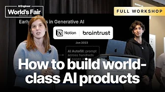 How to build world-class AI products — Sarah Sachs (AI lead @ Notion) & Carlos Esteban (Braintrust)