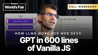 How LLMs work for Web Devs: GPT in 600 lines of Vanilla JS - Ishan Anand
