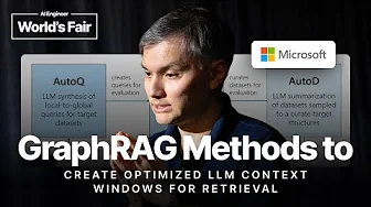 GraphRAG methods to create optimized LLM context windows for Retrieval — Jonathan Larson, Microsoft