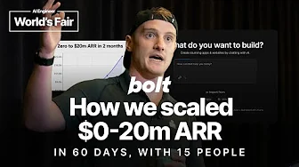 Bolt.new: How we scaled $0-20m ARR in 60 days, with 15 people — Eric Simons, Bolt